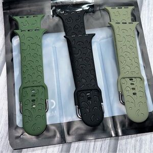 Cheetah Engraved 3 Pack Apple Watch Bands - 42/44/45mm- NWT